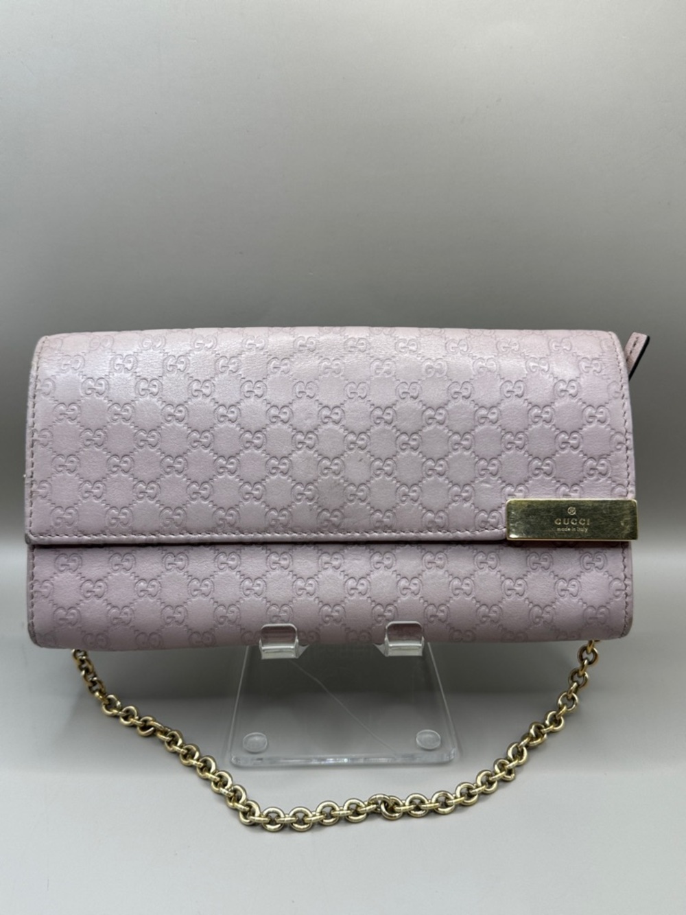 Gucci Microguccissima Leather Wallet on chain